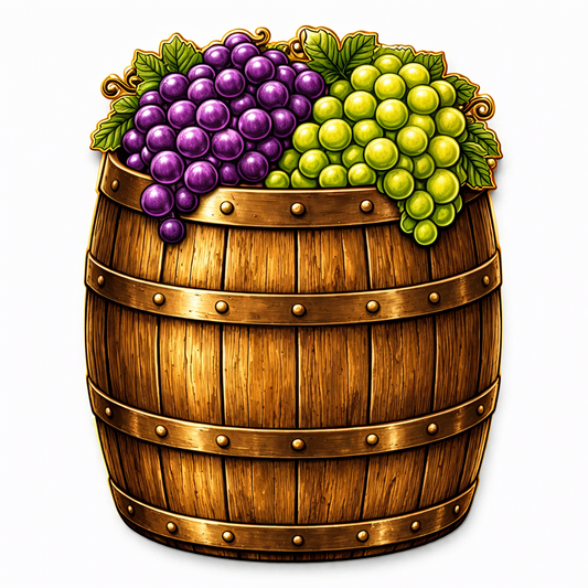 Wine Barrel Pin 1 inch UV pin